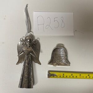 Silver Angel Ornament & Brighton Ornament